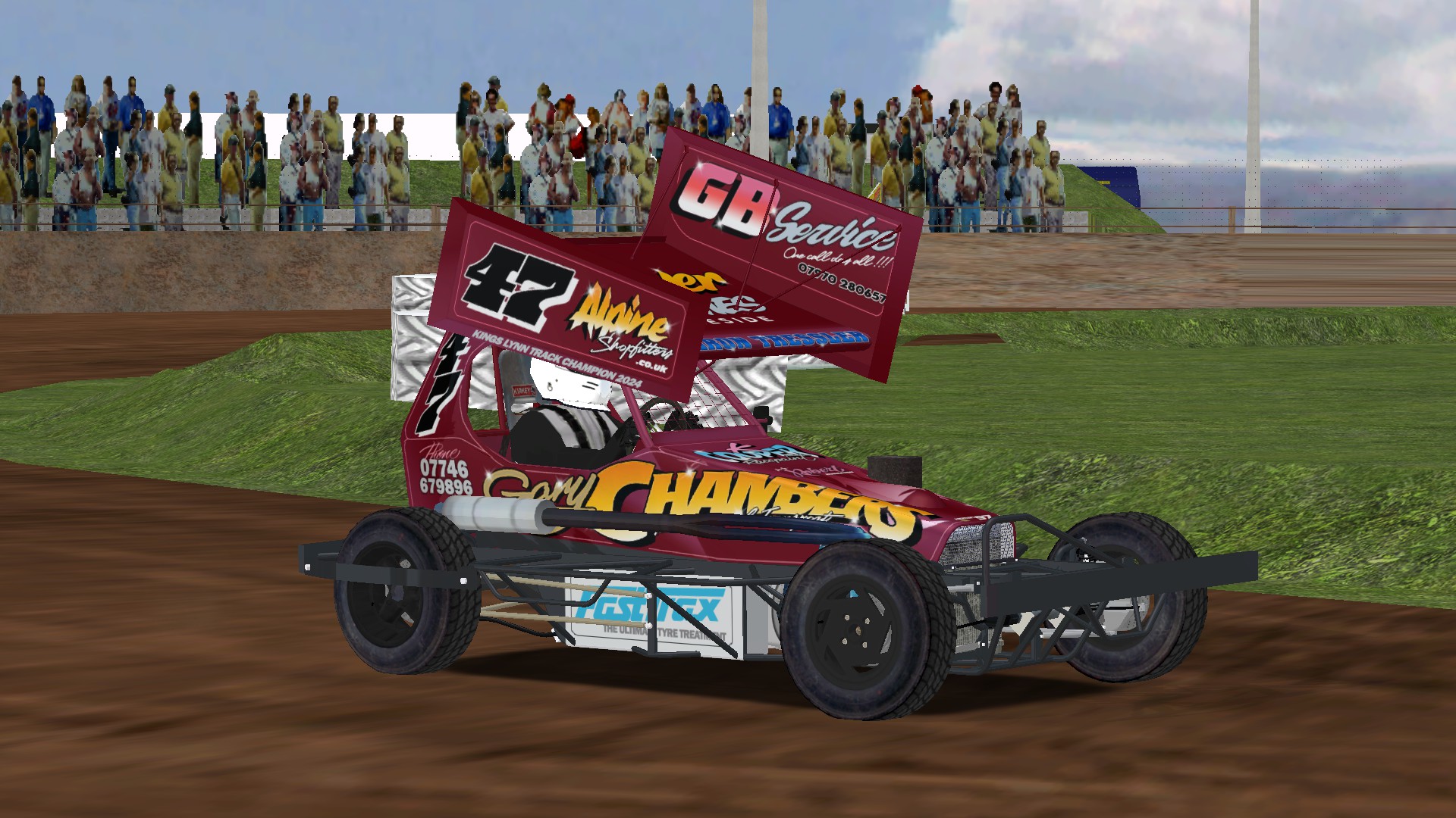 BriSCA F2 stock cars racing on shale
